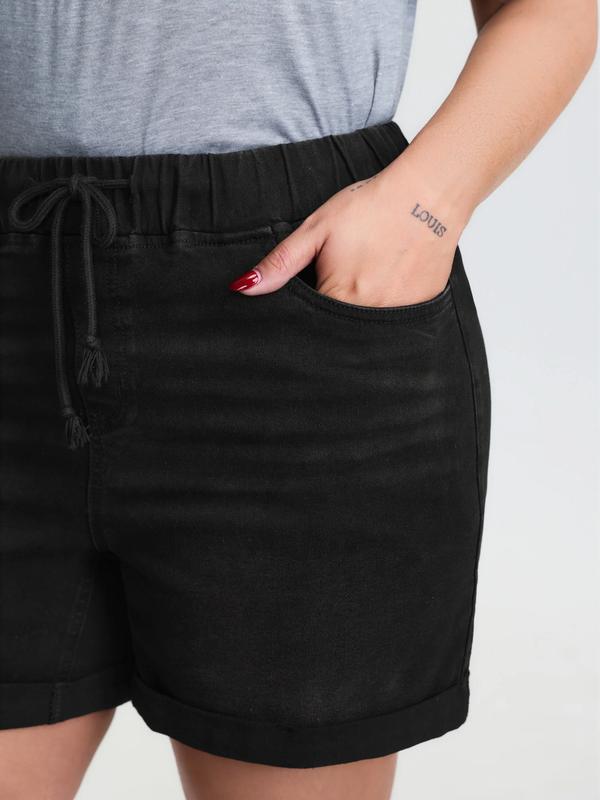 Stretchy Plus Size Denim Shorts