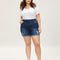 Stretchy Plus Size Denim Shorts
