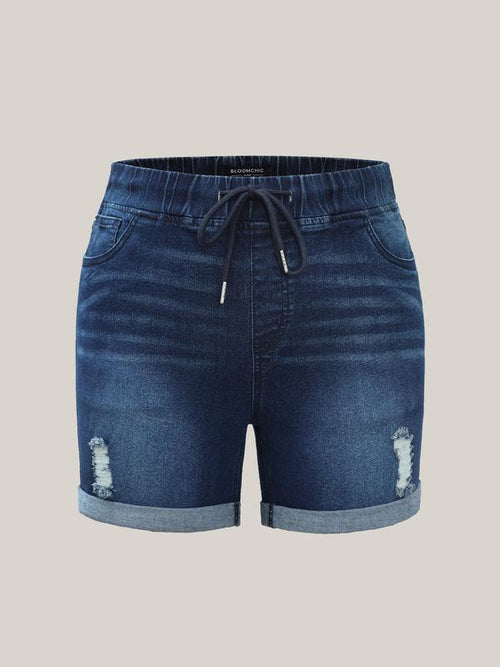Stretchy Plus Size Denim Shorts