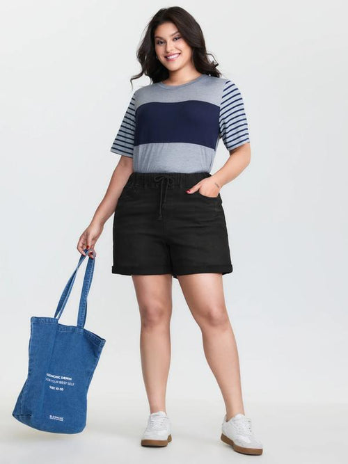 Stretchy Plus Size Denim Shorts