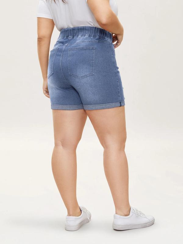 Stretchy Plus Size Denim Shorts