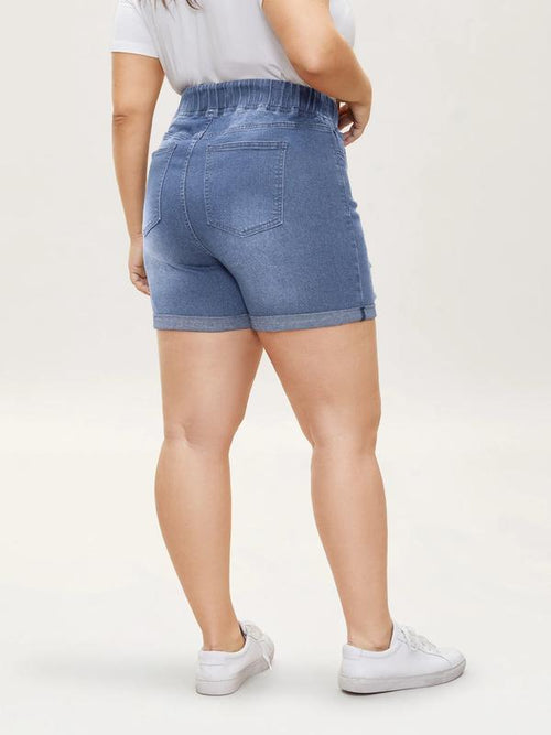 Stretchy Plus Size Denim Shorts