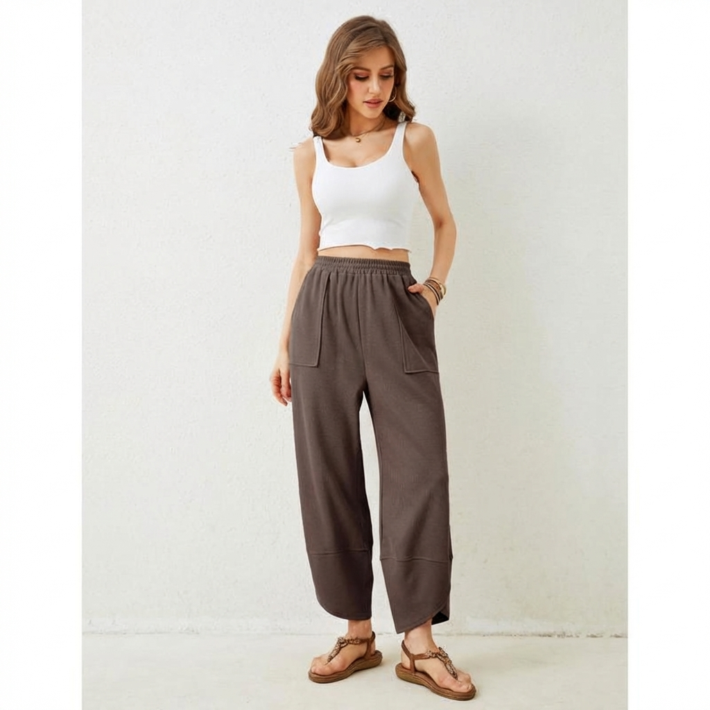 Unik - Wide Leg Relaxed Fit Pants