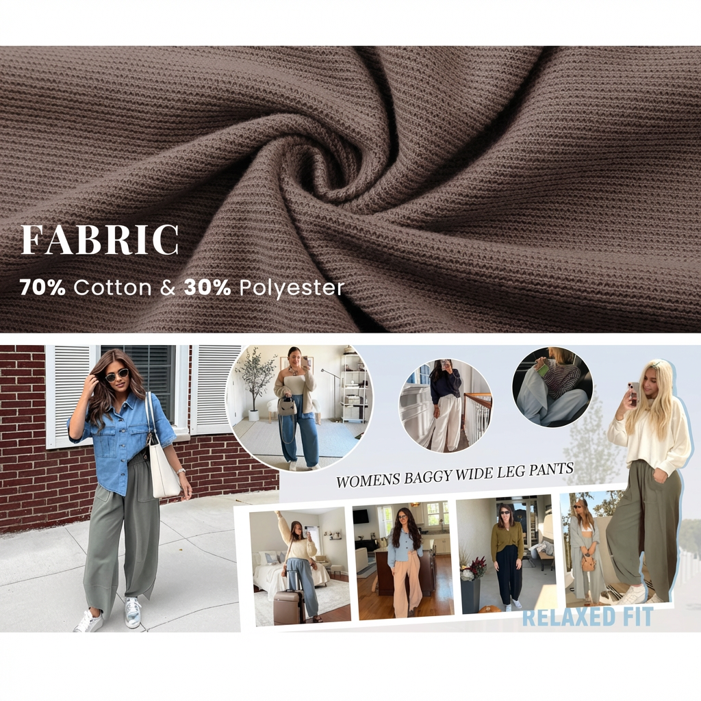 Unik - Wide Leg Relaxed Fit Pants