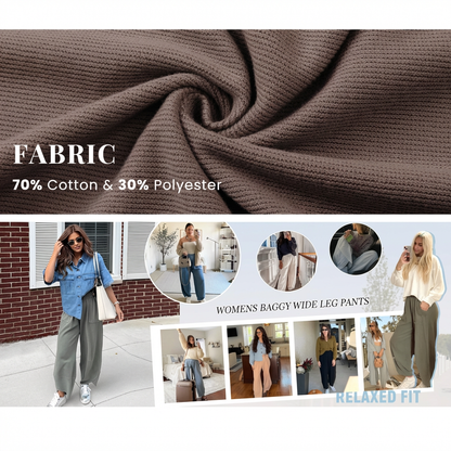 Unik - Wide Leg Relaxed Fit Pants