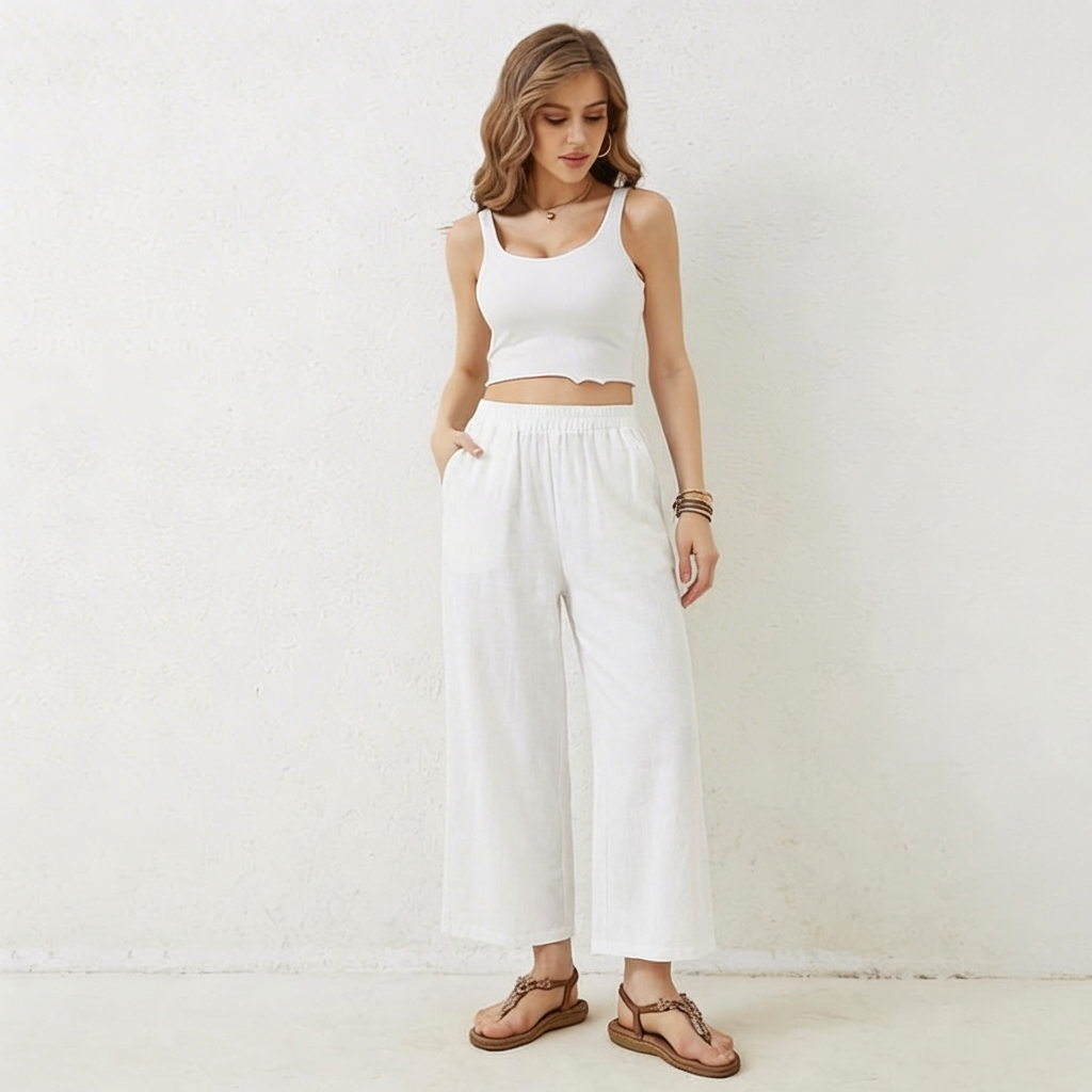 Unik - Wide Leg Relaxed Fit Pants