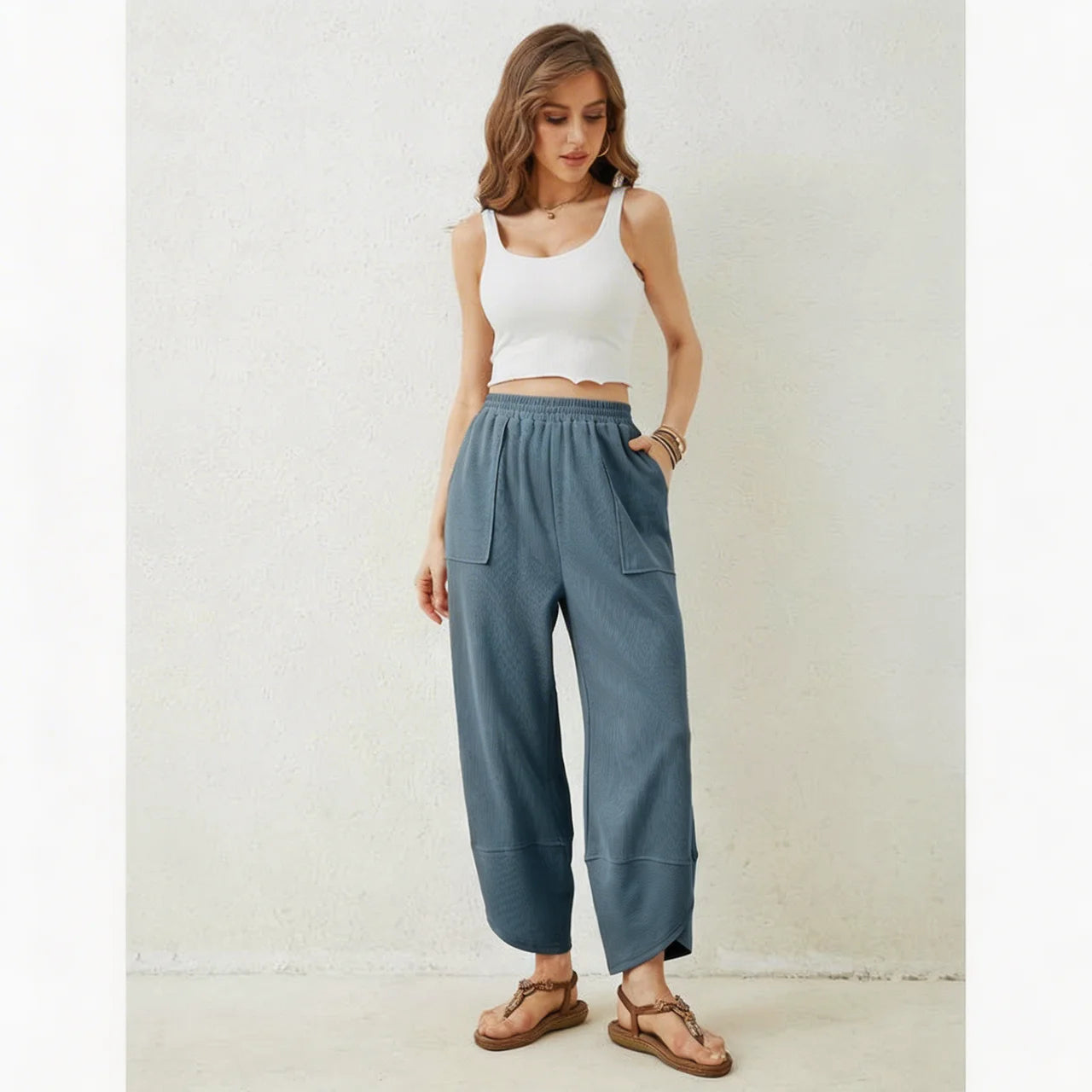 Unik - Wide Leg Relaxed Fit Pants