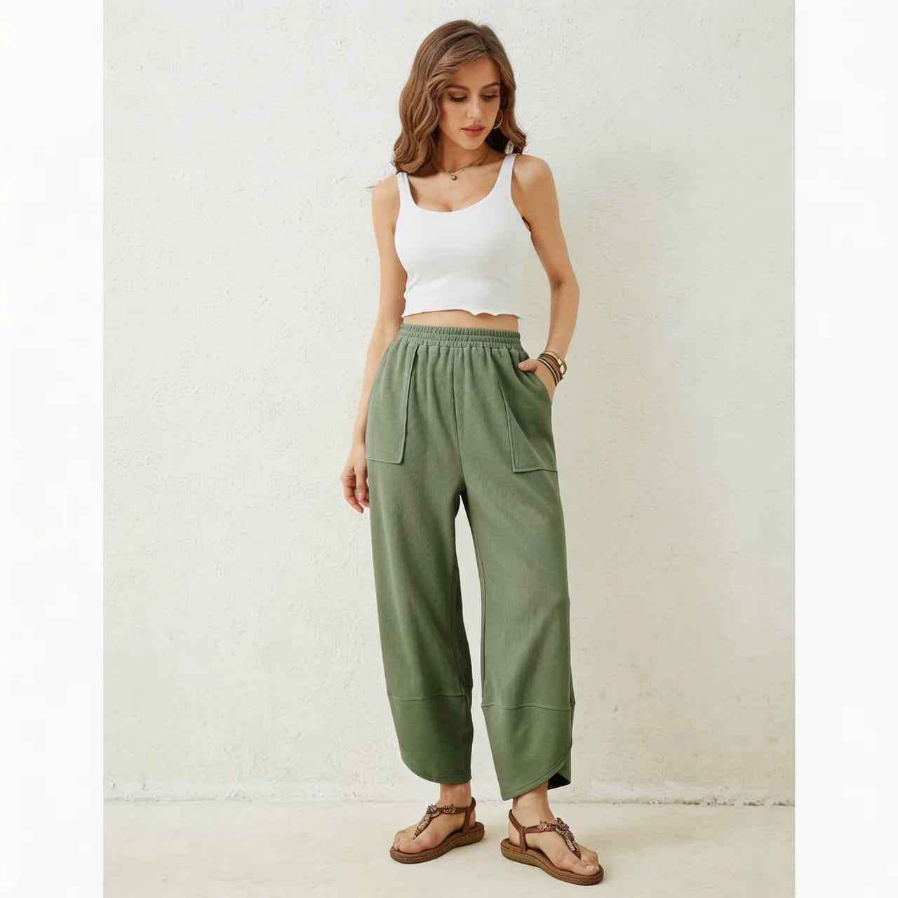 Unik - Wide Leg Relaxed Fit Pants